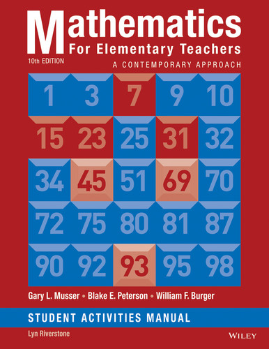 Mathematics for Elementary Teachers: A Contemporary Approach 10e Student Activity Manual book cover by Gary L. Musser, Blake E. Peterson, William F. Burger