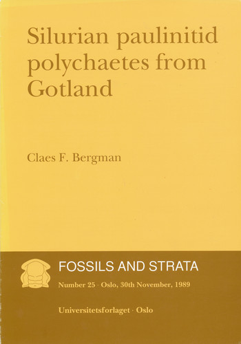 Silurian Paulinitid Polychaetes from Gotland (Fossils and Strata Monograph Series) book cover by Claes F. Bergman