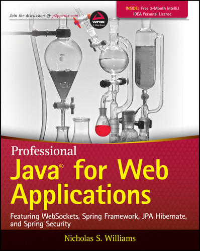 Professional Java for Web Applications book cover by Nicholas S. Williams