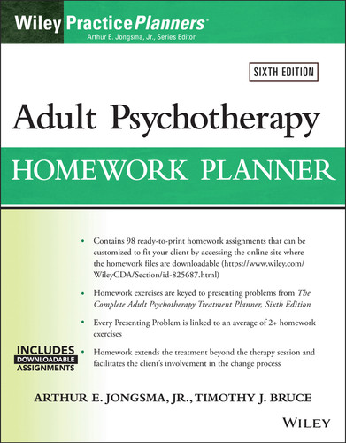 Adult Psychotherapy Homework Planner (PracticePlanners) book cover by Arthur E. Jongsma, Jr., Timothy J. Bruce