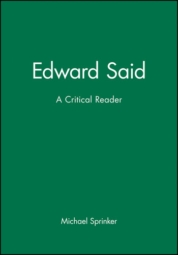 Edward Said: A Critical Reader book cover by 