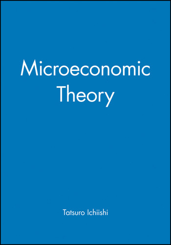 Microeconomic Theory book cover by Tatsuro Ichiishi
