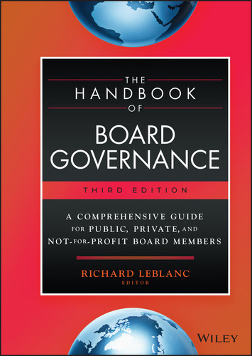 The Handbook of Board Governance: A Comprehensive Guide for Public, Private, and Not-for-Profit Board Members book cover by 