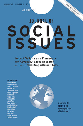 Impact Validity as a Framework for Advocacy-Based Research (Journal of Social Issues (JOSI)) book cover by 