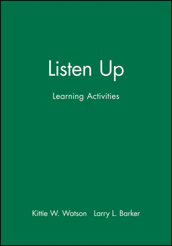 Listen Up: Learning Activities book cover by Kittie W. Watson, Larry L. Barker