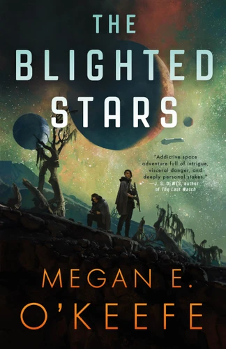 The Blighted Stars (The Devoured Worlds #1) book cover by Megan E. O'Keefe