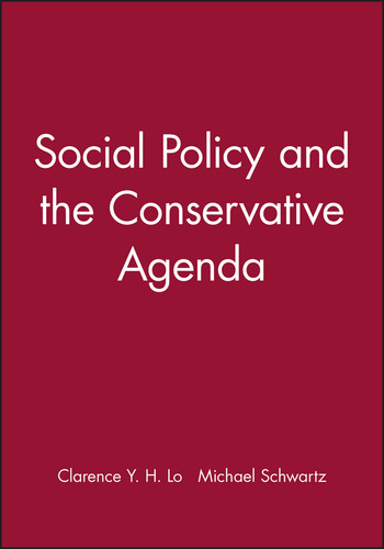 Social Policy and the Conservative Agenda book cover by 