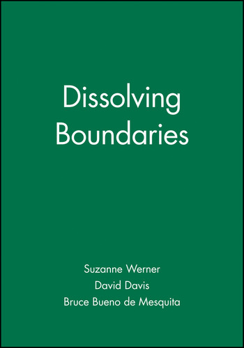 Dissolving Boundaries (International Studies Review Presidential Series) book cover by 