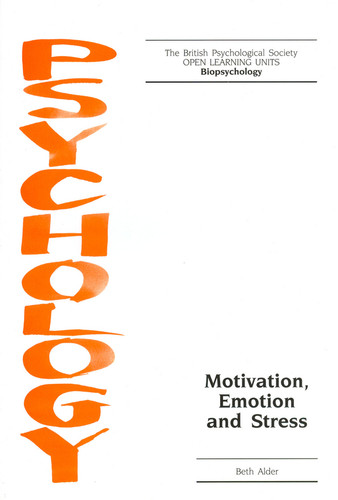 Motivation, Emotion and Stress (Open Learning Units) book cover by Beth Alder