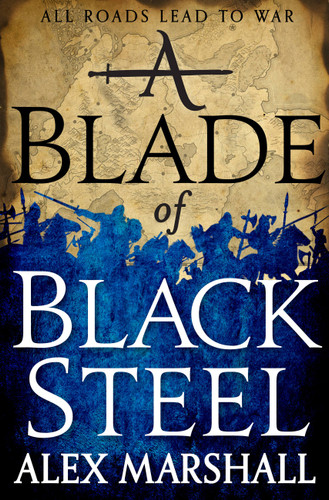 A Blade of Black Steel (The Crimson Empire #2) book cover by Alex Marshall
