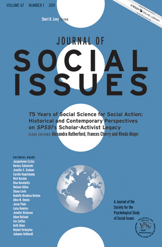 75 Years of Social Science for Social Action: Historical and Contemporary Perspectives on SPSSI's Scholar-Activist Legacy (Journal of Social Issues) book cover by 