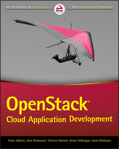 OpenStack Cloud Application Development book cover by Scott Adkins, John Belamaric, Vincent Giersch, Denys Makogon, Jason E. Robinson