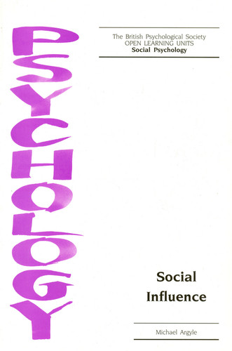 Social Influence (Open Learning Units) book cover by Michael Argyle