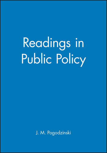 Readings in Public Policy book cover by 