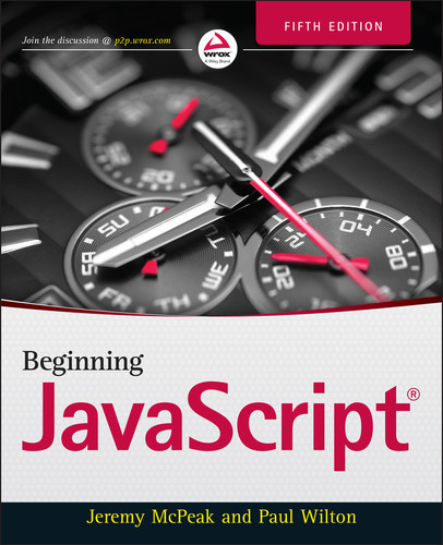 Beginning JavaScript book cover by Jeremy McPeak