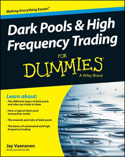 Dark Pools and High Frequency Trading For Dummies book cover by Jay Vaananen