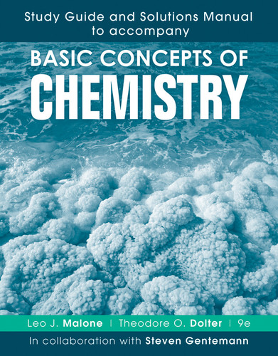 Basic Concepts of Chemistry, 9e Study Guide and Solutions Manual book cover by Leo J. Malone, Theodore O. Dolter