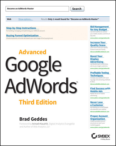 Advanced Google AdWords book cover by Brad Geddes