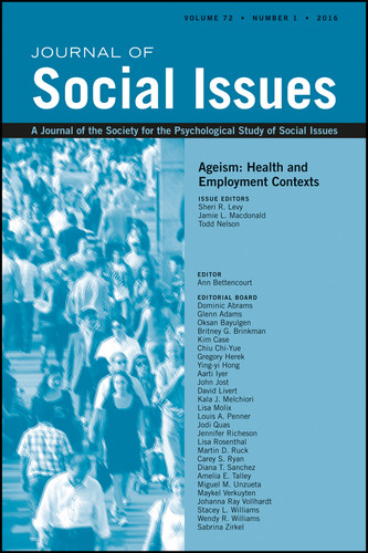 Ageism: Health and Employment Contexts (Journal of Social Issues (JOSI)) book cover by 
