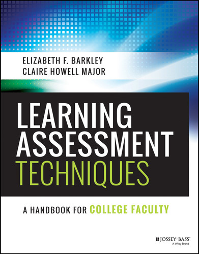 Learning Assessment Techniques: A Handbook for College Faculty book cover by Elizabeth F. Barkley, Claire H. Major