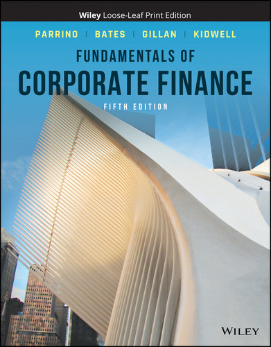Fundamentals of Corporate Finance book cover by Robert Parrino, Thomas W. Bates, Stuart L. Gillan, David S. Kidwell