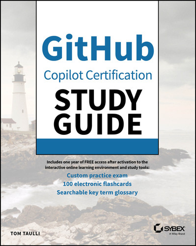 GitHub Copilot Certification Study Guide (Sybex Study Guide) book cover by Tom Taulli