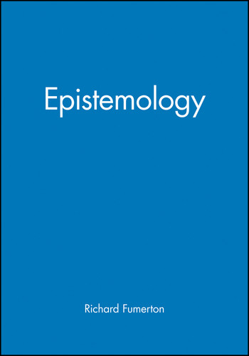 Epistemology (First Books in Philosophy) book cover by Richard Fumerton