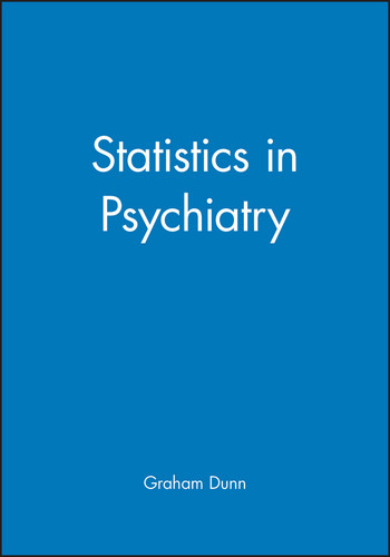 Statistics in Psychiatry book cover by Graham Dunn
