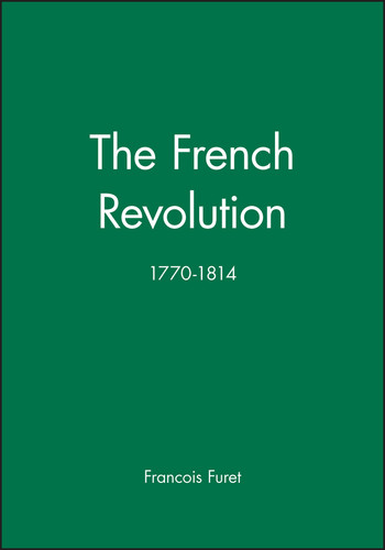The French Revolution: 1770-1814 (History of France) book cover by François Furet