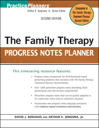 The Family Therapy Progress Notes Planner (PracticePlanners) book cover by Arthur E. Jongsma, Jr., David J. Berghuis