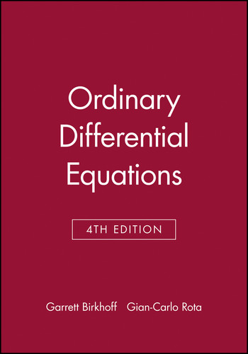 Ordinary Differential Equations book cover by Garrett Birkhoff, Gian-Carlo Rota