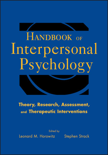Handbook of Interpersonal Psychology: Theory, Research, Assessment, and Therapeutic Interventions book cover by 