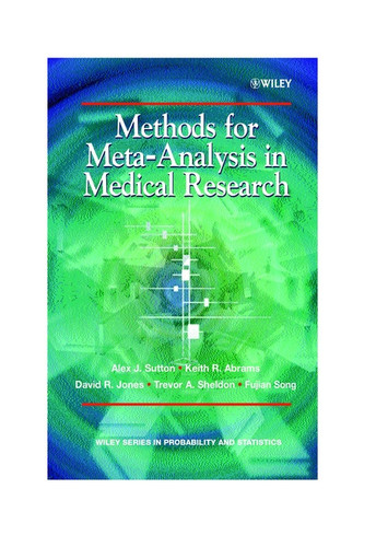 Methods for Meta-Analysis in Medical Research (Wiley Series in Probability and Statistics - Applied Probability and Statistics Section) book cover by Alexander J. Sutton, Keith R. Abrams, David R Jones, Trevor A. Sheldon, Fujian Song