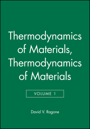Thermodynamics of Materials, Volume 1 book cover by 