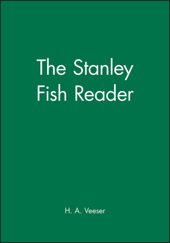 The Stanley Fish Reader (Wiley Blackwell Readers) book cover by 