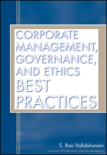 Corporate Management, Governance, and Ethics Best Practices book cover by S. Rao Vallabhaneni