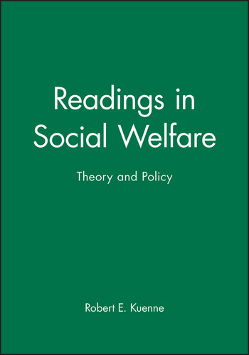 Readings in Social Welfare: Theory and Policy (Wiley Blackwell Readings for Contemporary Economics) book cover by 