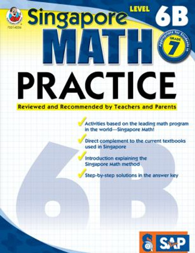 Singapore Math Practice Level 6B, Grade 7 Cover
