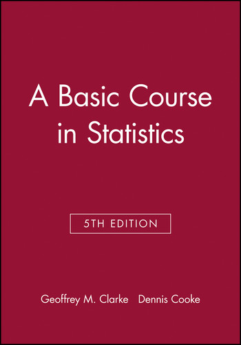 A Basic Course in Statistics book cover by Geoffrey M. Clarke, D. Cooke