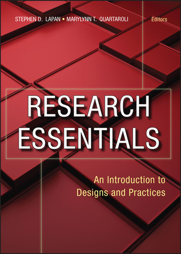 Research Essentials: An Introduction to Designs and Practices (Research Methods for the Social Sciences) book cover by 