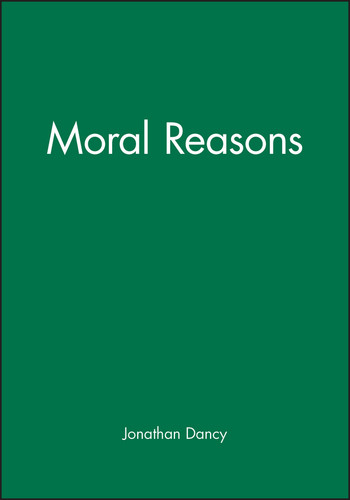 Moral Reasons book cover by Jonathan Dancy