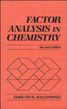 Factor Analysis in Chemistry book cover by Edmund R. Malinowski