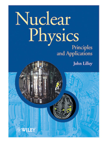 Nuclear Physics: Principles and Applications (Manchester Physics Series) book cover by John Lilley