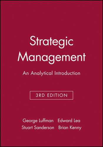 Strategic Management: An Analytical Introduction book cover by George Luffman, Edward Lea, Stuart Sanderson, Brian Kenny