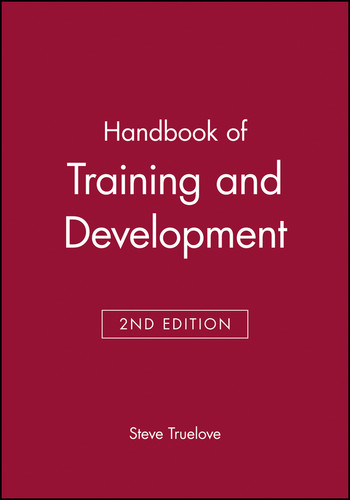 Handbook of Training and Development book cover by 