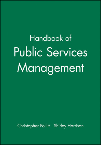 Handbook of Public Services Management book cover by 