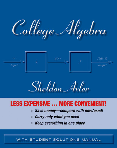 College Algebra book cover by Sheldon Axler