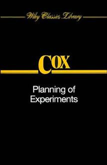 Planning of Experiments (Wiley Classics Library) book cover by D. R. Cox
