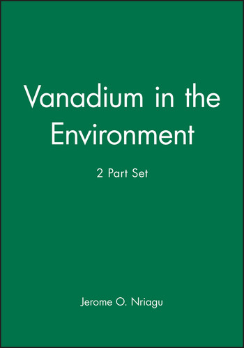 Vanadium in the Environment, 2 Part Set (Advances in Environmental Science and Technology) book cover by 