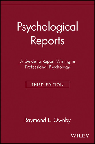 Psychological Reports: A Guide to Report Writing in Professional Psychology book cover by Raymond L. Ownby
